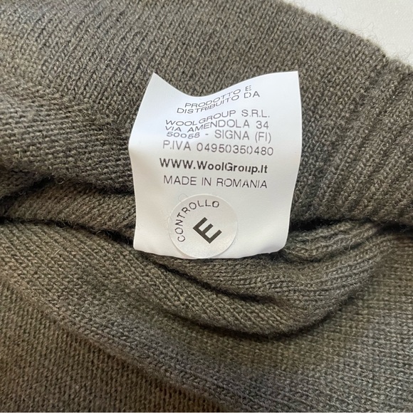NWT New $165 Wool & Co Wool Blend Military Green Sweater Size S - Picture 9 of 11